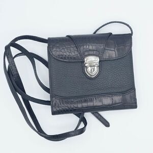 Brighton Leather Crossbody Organizer - Small (Black)